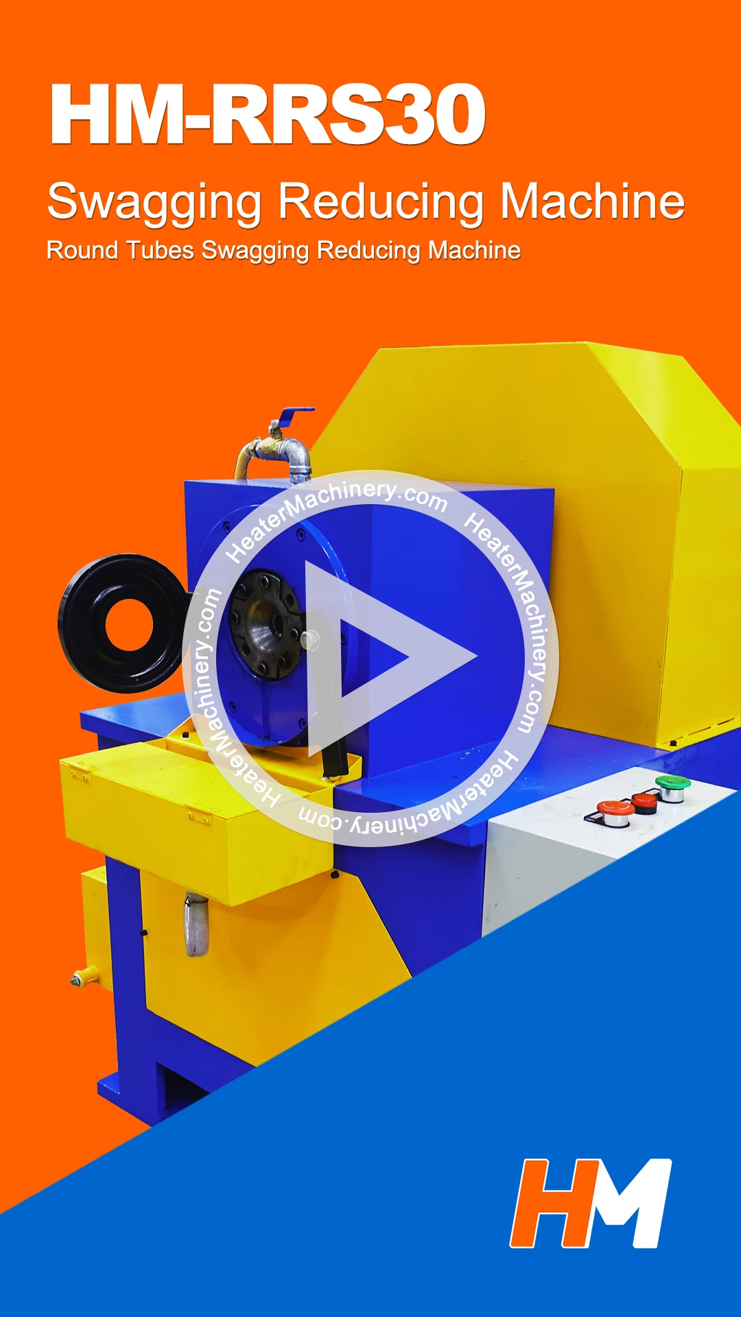 HM-RRS30 Round Tubes Swagging Reducing Machine Video
